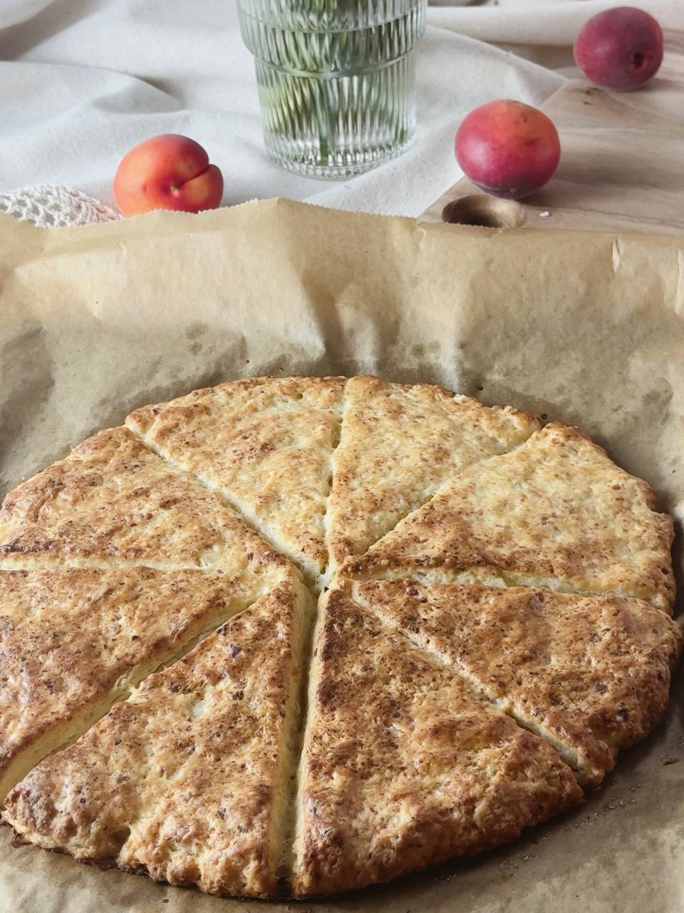 freshly baked cottage cheese scones