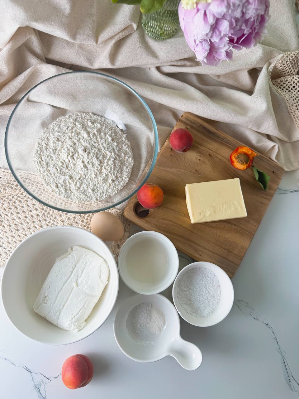 ingredients for cottage cheese scones
