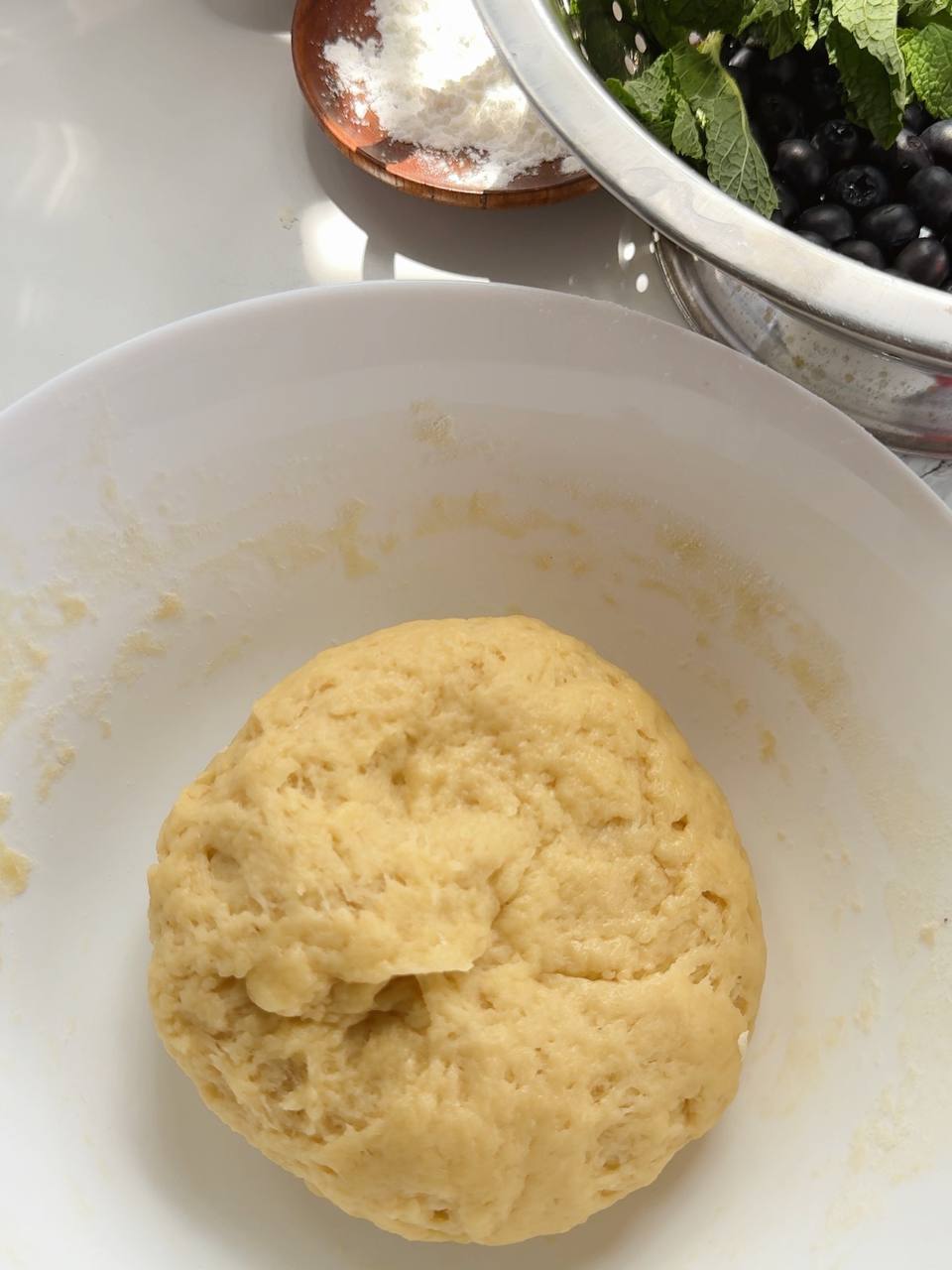 soft homemade pie dough ready for shaping