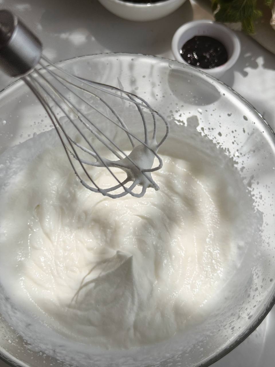 whipped cream at soft peaks for the filling