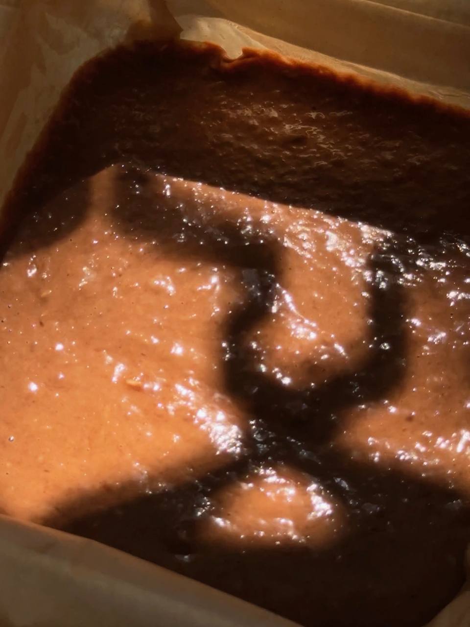 chocolate zucchini brownie batter ready for baking